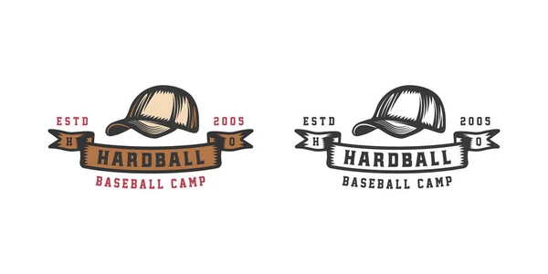 Vintage Rétro Baseball Sport Emblème Logo Insigne Étiquette Marque Affiche — Image vectorielle
