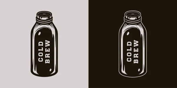 Εκλεκτό Στοιχείο Κρύου Καφέ Πάρε Μπουκάλι Του Καφέ Μπορεί Χρησιμοποιηθεί — Διανυσματικό Αρχείο