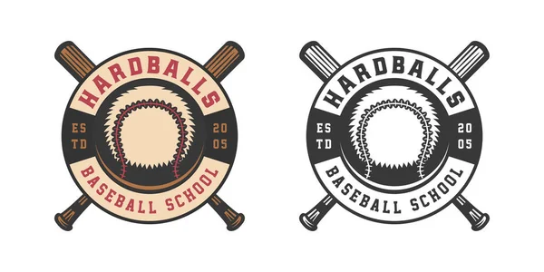 Vintage Retro Baseball Sport Emblem Logotyp Märke Etikett Märke Affisch Vektorgrafik