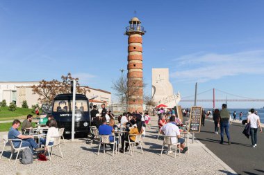 Prata, Lizbon, Portekiz 'deki Tagus Nehri üzerindeki manzara.