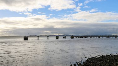 Prata, Lizbon, Portekiz 'deki Tagus Nehri üzerindeki manzara.