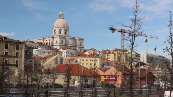 Lisbon Portugal March 17Th 2024 Panteao National Building Next Historic — Stock Video