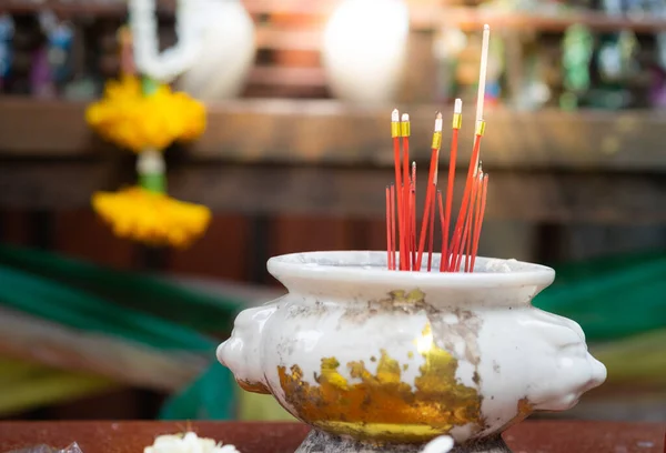 Beautiful shrine incense burner in a pot