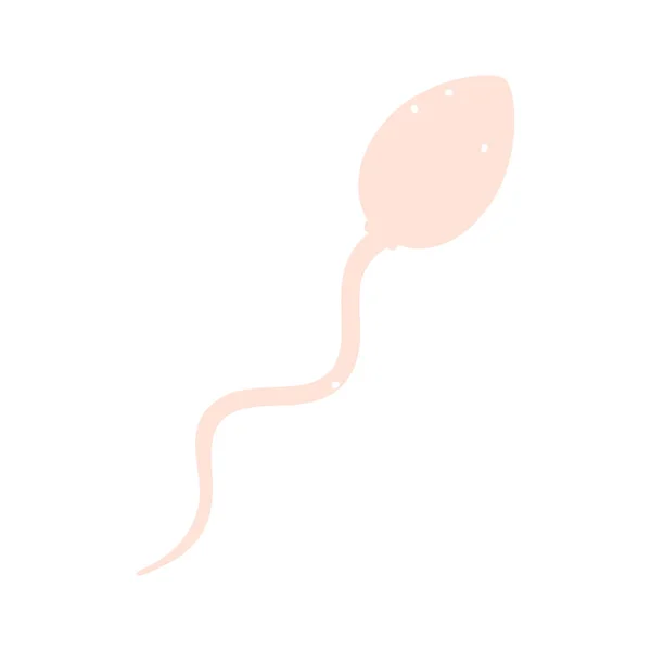 stock vector Spermatozoon, sperm cell. Male gametes, human semen. Vector illustration in cartoon style. Isolated white background