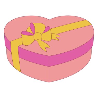 Renkli hediye kutusu, pastel renkli vektör karikatürü. İzole edilmiş çizgi film ikonu Noel ve tatil kutusu. Vektör illüstrasyon hediyesi ve beyaz arka planda sürpriz..