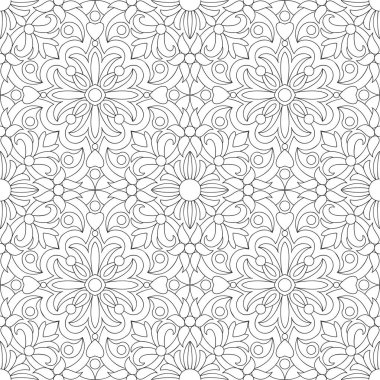 Çizgi desenli. Siyah ve beyaz, doğrusal vektör çizimleri. Boyama sayfası, yetişkinler ve çocuklar için boyama kitabı. Dekoratif soyut geometrik arkaplan. Renk ve satırı düzenlemek kolay.