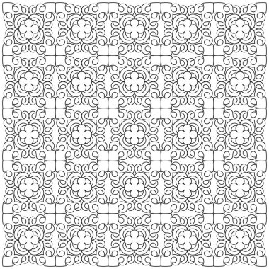 Çizgi desenli. Siyah ve beyaz, doğrusal vektör çizimleri. Boyama sayfası, yetişkinler ve çocuklar için boyama kitabı. Dekoratif soyut geometrik arkaplan. Renk ve satırı düzenlemek kolay.