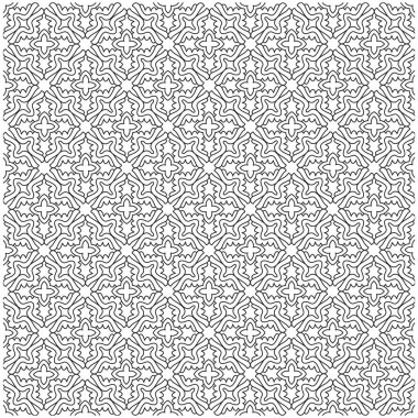 Çizgi desenli. Siyah ve beyaz, doğrusal vektör çizimleri. Boyama sayfası, yetişkinler ve çocuklar için boyama kitabı. Dekoratif soyut geometrik arkaplan. Renk ve satırı düzenlemek kolay.
