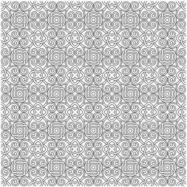 Çizgi desenli. Siyah ve beyaz, doğrusal vektör çizimleri. Boyama sayfası, yetişkinler ve çocuklar için boyama kitabı. Dekoratif soyut geometrik arkaplan. Renk ve satırı düzenlemek kolay.