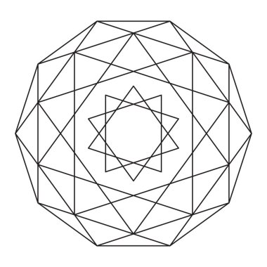 Kutsal geometri vektör tasarımı elementleri. Simya, din, felsefe, maneviyat, hipster sembolleri ve elementler. Vektör resimlemesini Ayarla