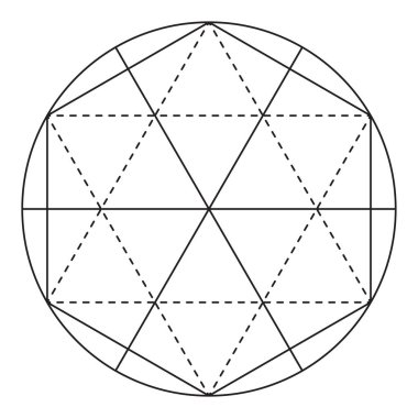 Kutsal geometri vektör tasarımı elementleri. Simya, din, felsefe, maneviyat, hipster sembolleri ve elementler. Vektör resimlemesini Ayarla