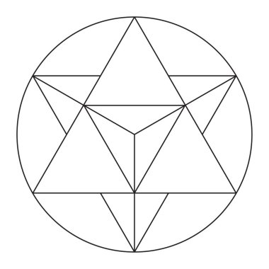 Kutsal geometri vektör tasarım elementi. Simya, din, felsefe, maneviyat, hipster sembolleri ve elementler. Vektör illüstrasyonu