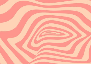 Çarpık eğri dalga arkaplanı. Eski moda hippi Retro tarzı psikedelik 70 'lerin modası. Çizgili çizgiler hipnotik Vintage arka planı. Bozulmuş geometrik desen. Soyut monokrom.