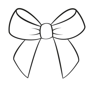 El çizimi karalama tarzı siyah beyaz logo. Bowknot hattı sanatı. Web grafik tasarımı için tasarım öğesi, poster dövmesi boyama sayfası sanat terapisi. Vektör illüstrasyonu