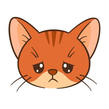 Kedi yavrusu iplikle oynuyor. Şirin zencefilli tekir kedicik. Düz stil Chibi kedisi. Temiz, basit tasarım. Çocuk kitapları, hikaye çizimleri, tebrik kartları, çıkartmalar, tişörtler, kupalar ve posterler için. 