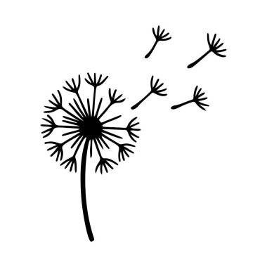 Kara hindiba siyah beyaz ikon temiz çizgi sanatı, karalama tarzı. Yaz amblemi. Logo, dövme, ağ ve uygulama için ideal. Vektör illüstrasyonu