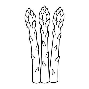 Kuşkonmaz, siyah beyaz ikon temiz çizgi sanatı, karalama stili. Logo, dövme, uygulama, boyama kitabı, web tasarımı, bilgi grafikleri, afiş, poster ve daha fazlası için ideal. Vektör illüstrasyonu