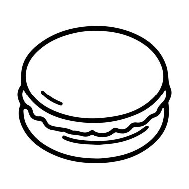 Makarna siyah-beyaz ikon temiz çizgi sanatı, karalama tarzı. Logo, dövme, uygulama, boyama kitabı, web tasarımı, bilgi grafikleri, afiş, poster ve daha fazlası için ideal. Vektör illüstrasyonu