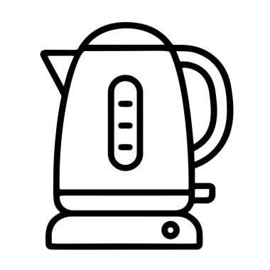 Elektrikli tencere dibin kara seninki benden kara, seninki benden kara. Logo, dövme, uygulama, boyama kitabı, web tasarımı, bilgi grafikleri, afiş, poster ve daha fazlası için ideal. Vektör illüstrasyonu