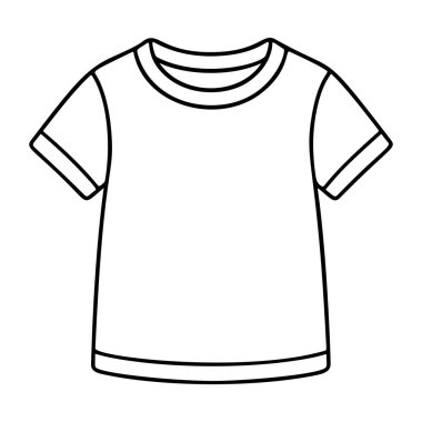 T-shirt taslak resim çizgisi, siyah-beyaz karalama tarzı. Logo, dövme, uygulama, boyama kitabı, web tasarımı, bilgi grafikleri, afiş, poster ve daha fazlası için ideal. Vektör illüstrasyonu