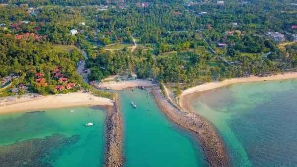 Drone Πλάνα Της Παραλίας Στο Mae Nam Στο Koh Samui — Αρχείο Βίντεο