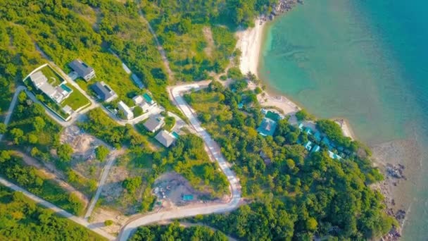 Drone Footage Beach Mae Nam Koh Samui Thailand Including Beachfront — Vídeo de stock