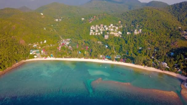 Drone Footage Beach Mae Nam Koh Samui Thailand Including Beachfront — Stockvideo