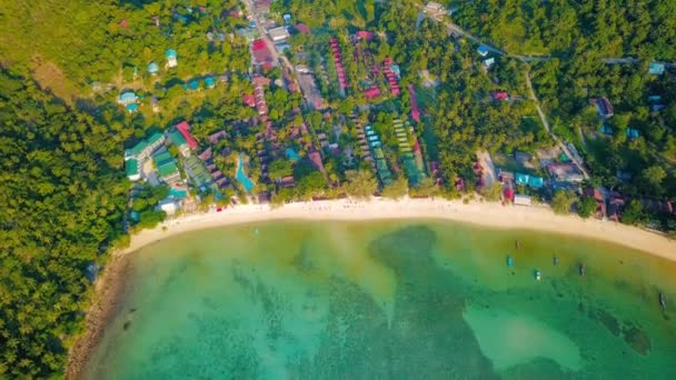 Flying Beautiful Haad Salad Beach Island Koh Phangan Thailand — Wideo stockowe