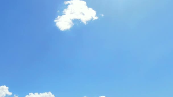 Коллекции Sky Clear Красивое Облако Голубое Небо Облаками Солнце Промежуток — стоковое видео