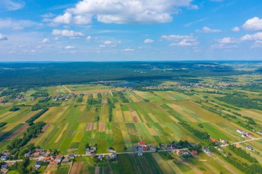 Güzel kırsal sahne. Kırsal road, tarım, Hayvancılık, mera hava görünümünü. Harika manzara. Kırsal sahne. Agriculcure sahne. Çiftlik sahne. Alan sahne. Countyside görünümü. Tarım. Duvar kağıdı, desen, doku, tasarım