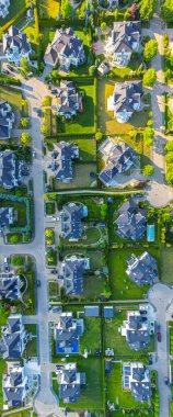 Yeni inşaat havası. Mahallede lüks konutlar. Tek kişilik aile evleri.