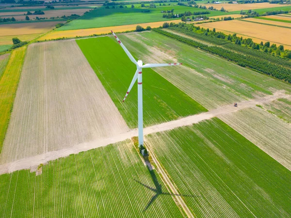 Panoramic View Wind Farm Wind Park High Wind Turbines Generation — Stock Photo, Image