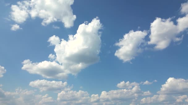 Verão Azul Céu Nuvem Gradiente Luz Branco Fundo Beleza Clara — Vídeo de Stock