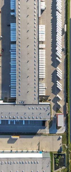 Вид Воздуха Товарный Склад Логистический Центр Промышленной Зоне Города Сверху — стоковое фото