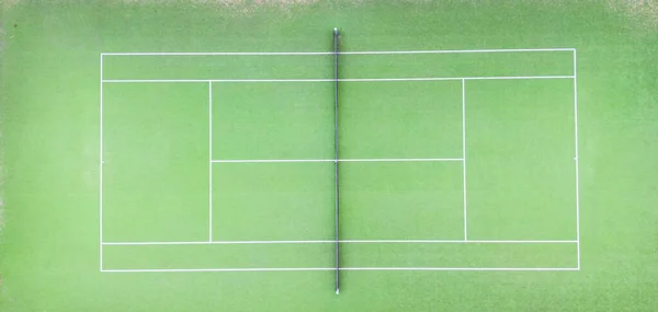 网球泥场 从鸟儿的飞行中看到的 空中摄影 — 图库照片