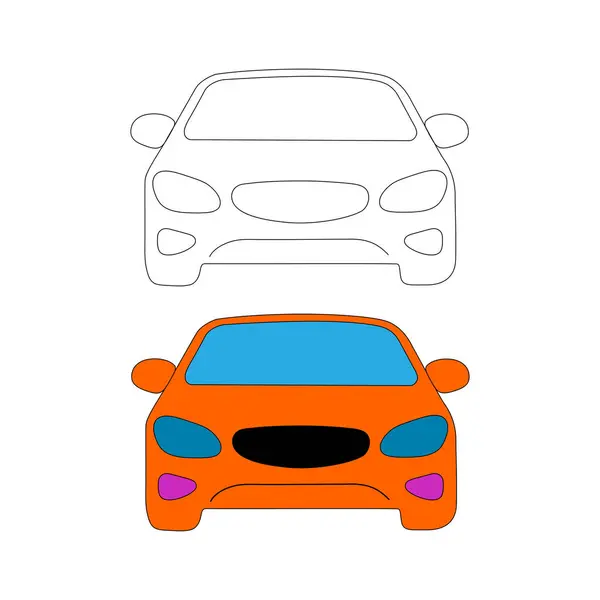 araba boyama sayfası çizgi film arabası