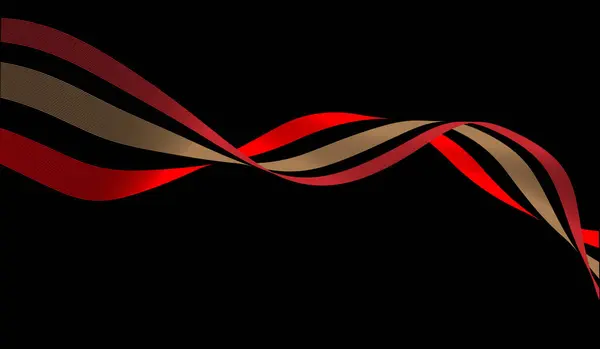 Siyah arkaplan vektör çiziminde soyut kırmızı ve siyah dalgalar. Pürüzsüz mor dalgalı çizgileri olan soyut bir arkaplan içeren modern ve zarif bir vektör çizimi.