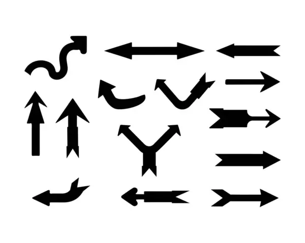 Ok Simgeleri Modern Minimalist ve Çok Yönlü Tasarım Projeleri Simgelerini Ayarladı