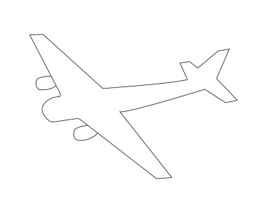 Uçak kenar çizgisi profesyonel ve minimalist bir tasarıma sahiptir.
