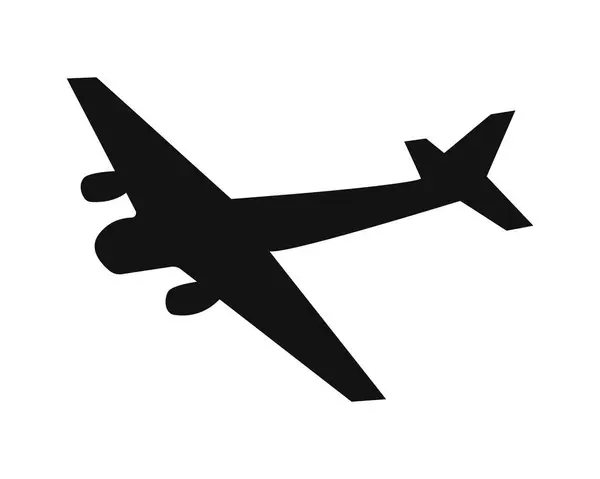 Çizgi tasarımcılar için tasarlanmış, uçuş silueti vektörlü uçak