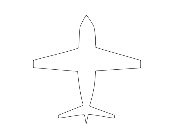 Uçak Simgesi. Düz Çizgi Tasarımı.
