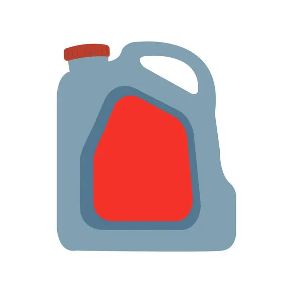 Plastik yağ tenekesi ikonu. Düz renk tasarımı. Vektör illüstrasyonu