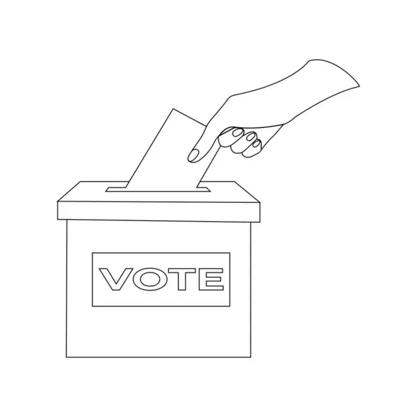 Bir El oy sandığına oy veriyor. Oylama Kavramı