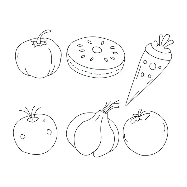 Karalama tarzında meyveler. El çizimi 