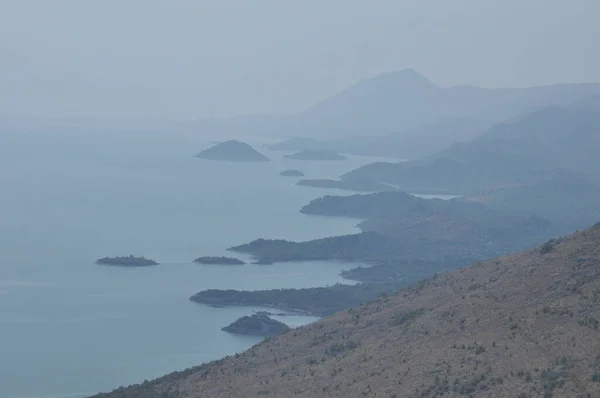 Lago Skadar Montenegro Superfície Aberta Lago Com Riqueza Natureza Das — Fotografia de Stock