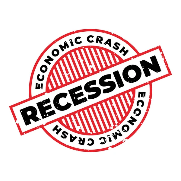 Rezession Wirtschaftlicher Crash Staubiger Stempelvektor Designelement — Stockvektor
