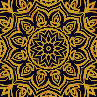 Alev ışığı egzotik vektör arkaplan tasarım elementine sahip etnik mandala