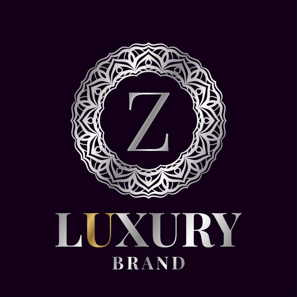 stock vector letter Z luxury initial circle vector logo design