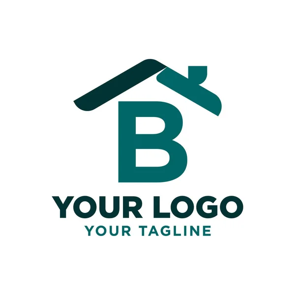 Lettre Logo Vecteur Toit Design — Image vectorielle