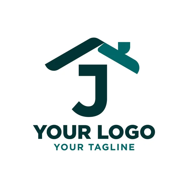 字母J屋顶矢量标志设计 — 图库矢量图片